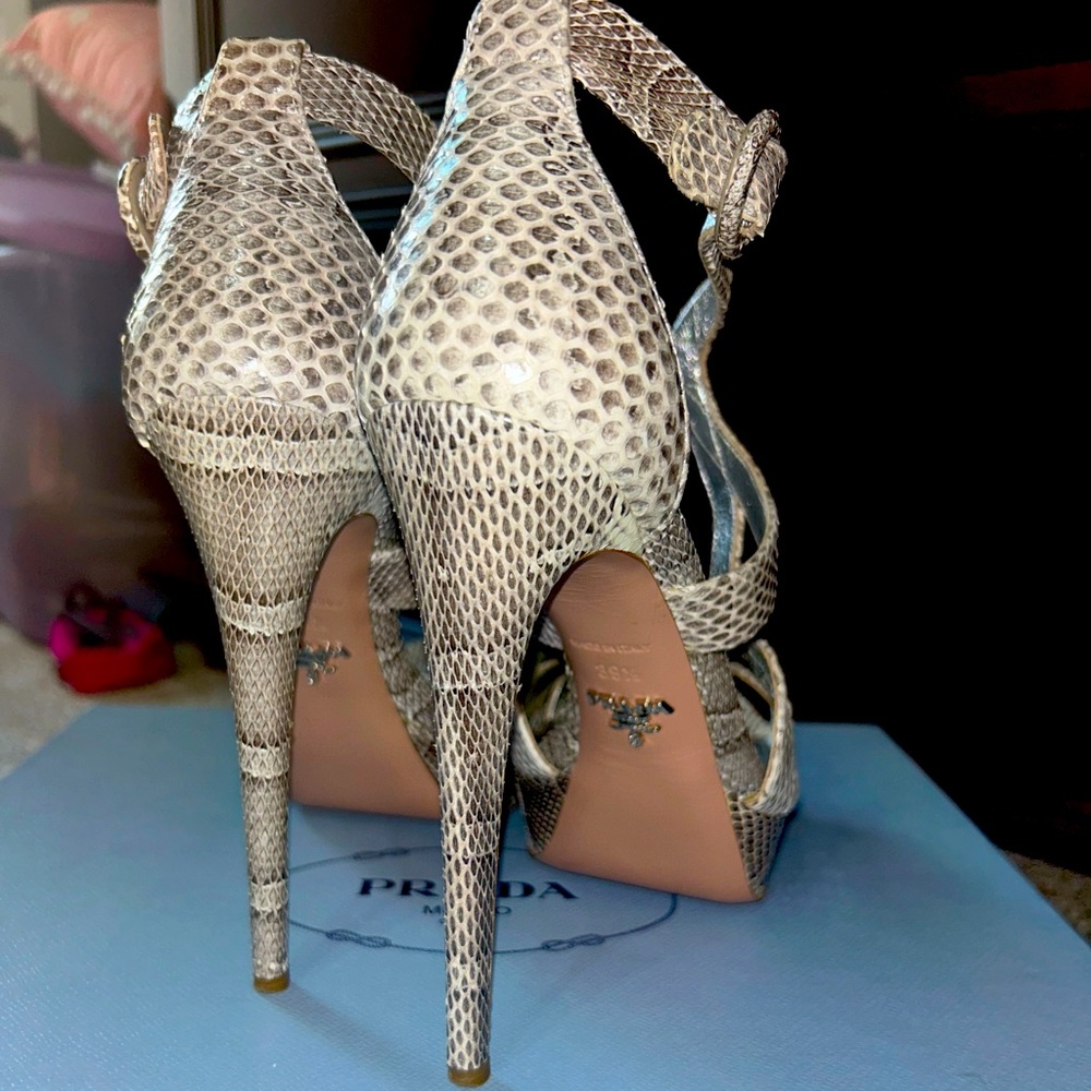Prada snakeskin heels